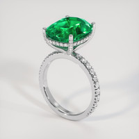 8.18 Ct. Emerald Ring, Platinum 950 2