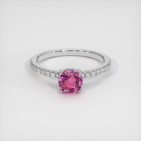 1.56 Ct. Pink Sapphire Ring, Platinum 950 1
