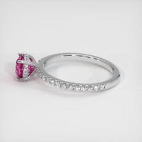 1.56 Ct. Pink Sapphire Ring, Platinum 950 4