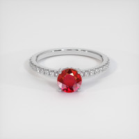 1.13 Ct. Ruby Ring, Platinum 950 1