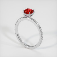 1.13 Ct. Ruby Ring, Platinum 950 2