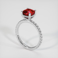 2.01 Ct. Ruby Ring, Platinum 950 2