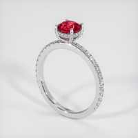 1.51 Ct. Ruby Ring, Platinum 950 2