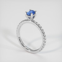 0.59 Ct. Blue Sapphire Ring, Platinum 950 2