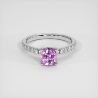 1.03 Ct. Pinkish Purple Sapphire Ring, Platinum 950 1