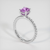 1.03 Ct. Pinkish Purple Sapphire Ring, Platinum 950 2
