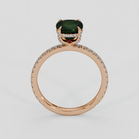 2.42 Ct. Green Sapphire Ring, 14K Rose Gold 3