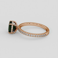 2.42 Ct. Green Sapphire Ring, 14K Rose Gold 4