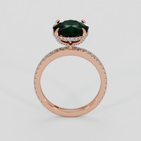 4.51 Ct. Bluish Green Sapphire Ring, 14K Rose Gold 3