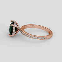 4.51 Ct. Bluish Green Sapphire Ring, 14K Rose Gold 4