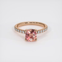 1.65 Ct. Padparadscha Sapphire Ring, 14K Rose Gold 1
