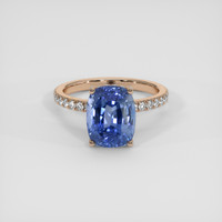 5.03 Ct. Blue Sapphire Ring, 14K Rose Gold 1