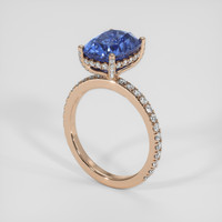 5.03 Ct. Blue Sapphire Ring, 14K Rose Gold 2