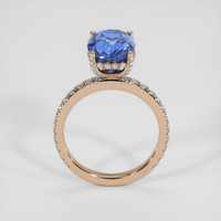 5.03 Ct. Blue Sapphire Ring, 14K Rose Gold 3