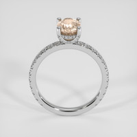 1.10 Ct. Peach Morganite Ring, 14K White Gold 3