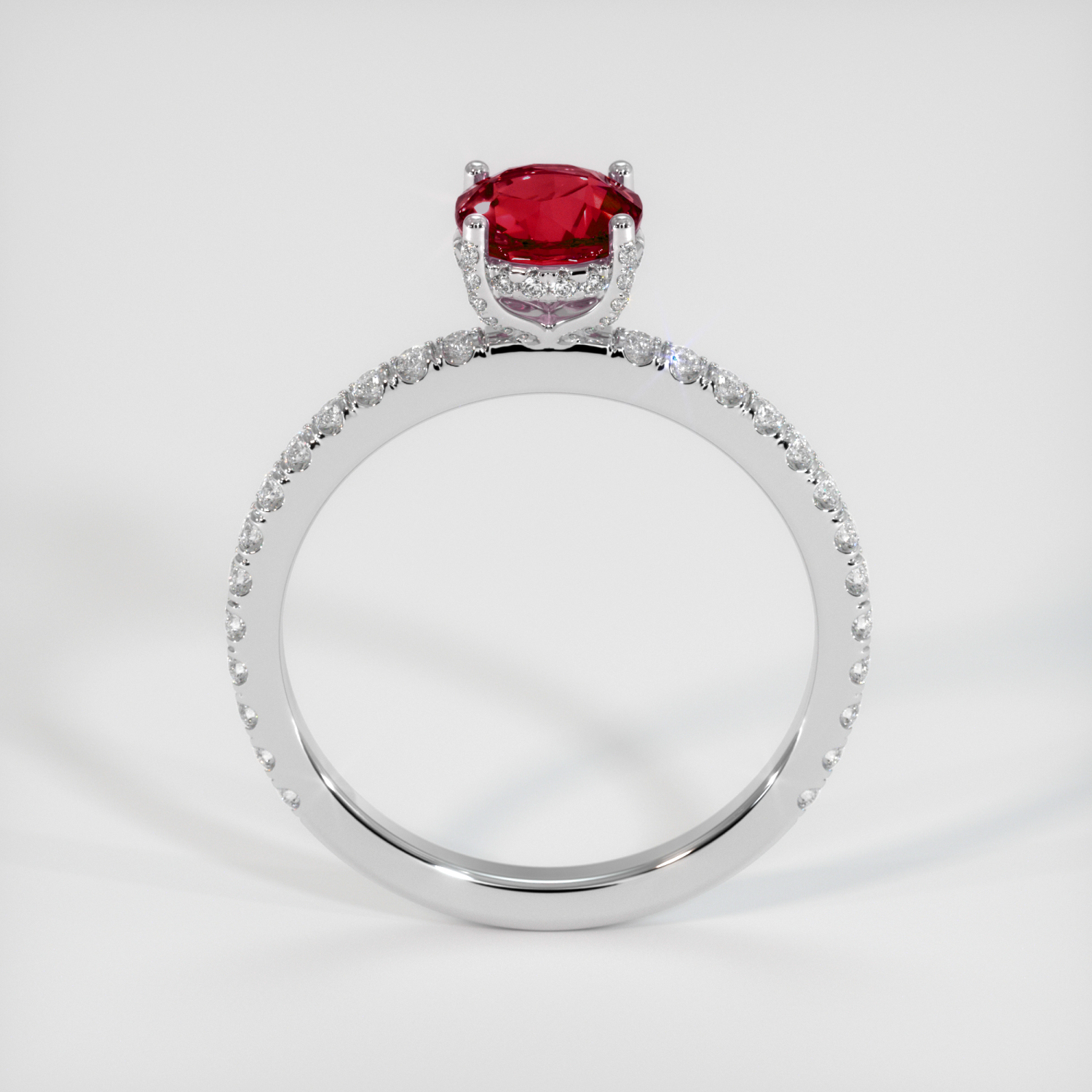 Ruby Ring 1.74 Ct. 14K White Gold | The Natural Ruby Company