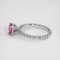 1.23 Ct. Pink Sapphire Ring, 14K White Gold 4