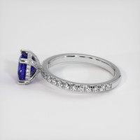 1.14 Ct. Blue Sapphire Ring, 14K White Gold 4