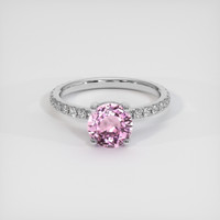 1.71 Ct. Pink Sapphire Ring, 14K White Gold 1
