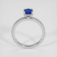 0.82 Ct. Blue Sapphire Ring, 14K White Gold 3
