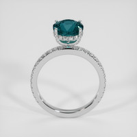 3.05 Ct. Greenish Blue Sapphire Ring, 14K White Gold 3