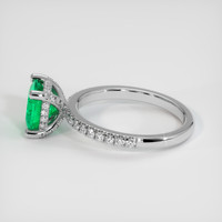 1.50 Ct. Emerald Ring, 18K White Gold 4