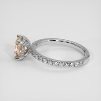 1.10 Ct. Peach Morganite Ring, 18K White Gold 4