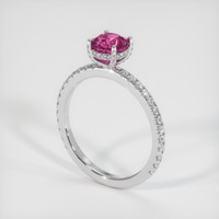 1.56 Ct. Sapphire Ring, 18K White Gold 2