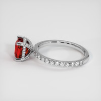 2.01 Ct. Ruby Ring, 18K White Gold 4