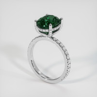 5.46 Ct. Greenish Blue Sapphire Ring, 18K White Gold 2
