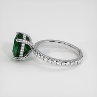 5.46 Ct. Greenish Blue Sapphire Ring, 18K White Gold 4