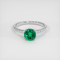 1.57 Ct. Emerald Ring, 18K White Gold 1