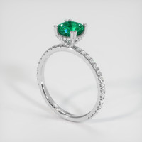 1.57 Ct. Emerald Ring, 18K White Gold 2
