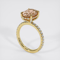 2.83 Ct. Multi Color Tourmaline Ring, 10K Yellow Gold 2