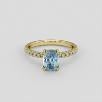 1.88 Ct. Greenish Blue Sapphire Ring, 10K Yellow Gold 1