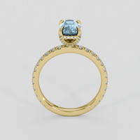 1.88 Ct. Greenish Blue Sapphire Ring, 10K Yellow Gold 3