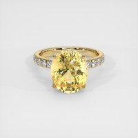 6.75 Ct. Yellow Sapphire Ring, 10K Yellow Gold 1