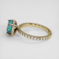 1.56 Ct. Multi Color Opal Ring, 14K Yellow Gold 4