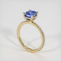 3.03 Ct. Blue Sapphire Ring, 14K Yellow Gold 2