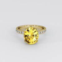 5.10 Ct. Yellow Sapphire Ring, 14K Yellow Gold 1