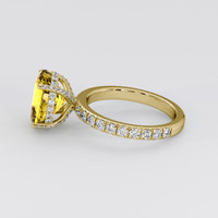 5.10 Ct. Yellow Sapphire Ring, 14K Yellow Gold 4