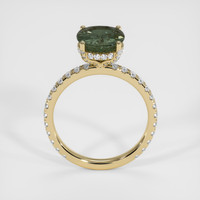 3.14 Ct. Green Sapphire Ring, 14K Yellow Gold 3