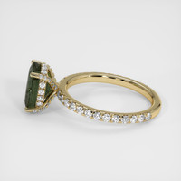 3.14 Ct. Green Sapphire Ring, 14K Yellow Gold 4