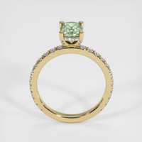1.10 Ct. Green Sapphire Ring, 14K Yellow Gold 3