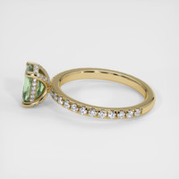 1.10 Ct. Green Sapphire Ring, 14K Yellow Gold 4