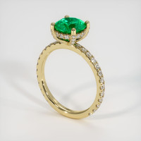 1.67 Ct. Emerald Ring, 18K Yellow Gold 2