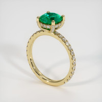 1.85 Ct. Emerald Ring, 18K Yellow Gold 2