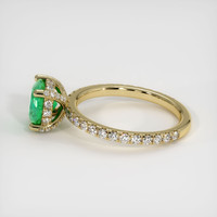 1.32 Ct. Emerald Ring, 18K Yellow Gold 4