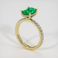 1.76 Ct. Emerald Ring, 18K Yellow Gold 2