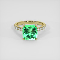 2.69 Ct. Emerald Ring, 18K Yellow Gold 1